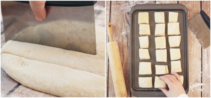 Cutting Dough for Rolls